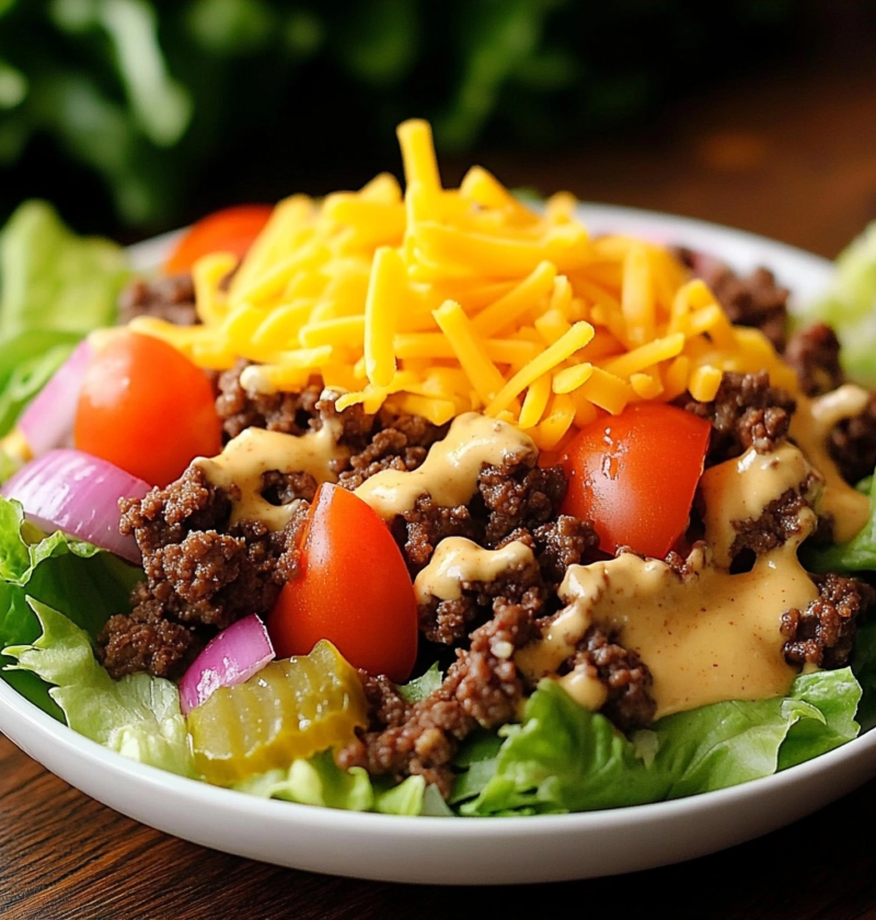 Big Mac Salad Recipe Perfect Low Carb Dinner Idea For You 1 Big Mac Salad Recipe Perfect Low Carb Dinner Idea For You