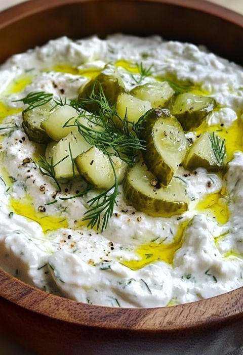 Cottage Cheese Pickle Dip Creamy and Tangy Snack