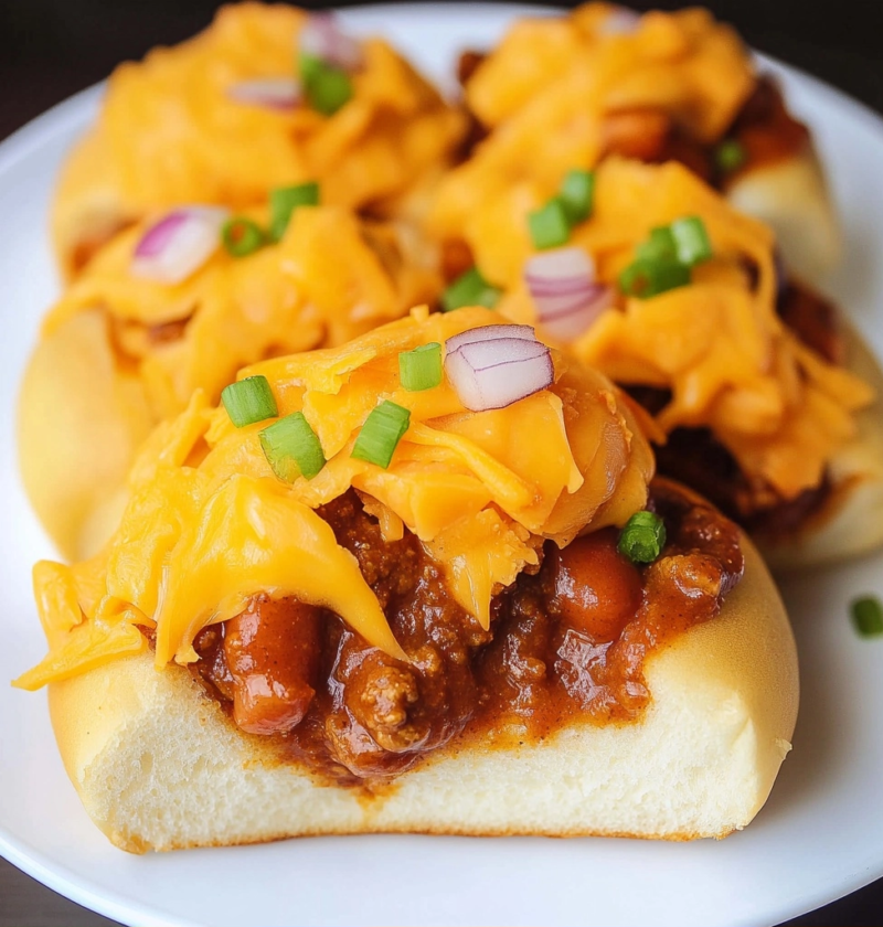 Chili Cheese Dog Sliders Party Appetizer Recipe 1 Chili Cheese Dog Sliders Party Appetizer Recipe