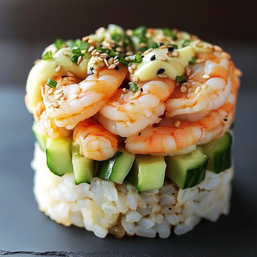 Shrimp Sushi Stacks Recipe For Quick Weeknight Dinners 2 Shrimp Sushi Stacks Recipe For Quick Weeknight Dinners