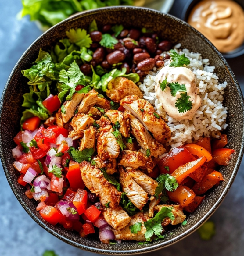Chicken Fajita Burrito Bowls 10 Chicken Fajita Burrito Bowls