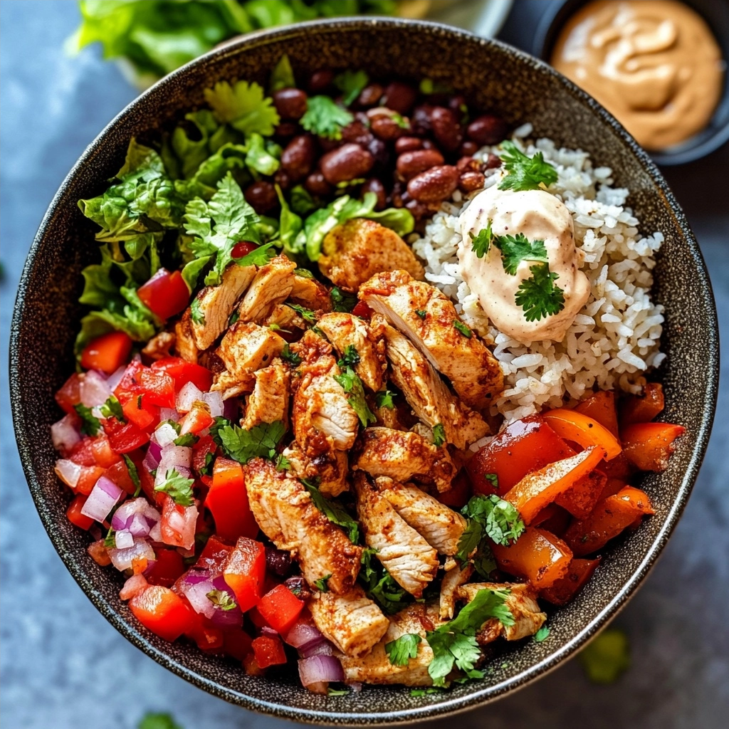 Chicken Fajita Burrito Bowls 2 Chicken Fajita Burrito Bowls